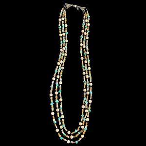 Handmade Artisan 3 strand necklace